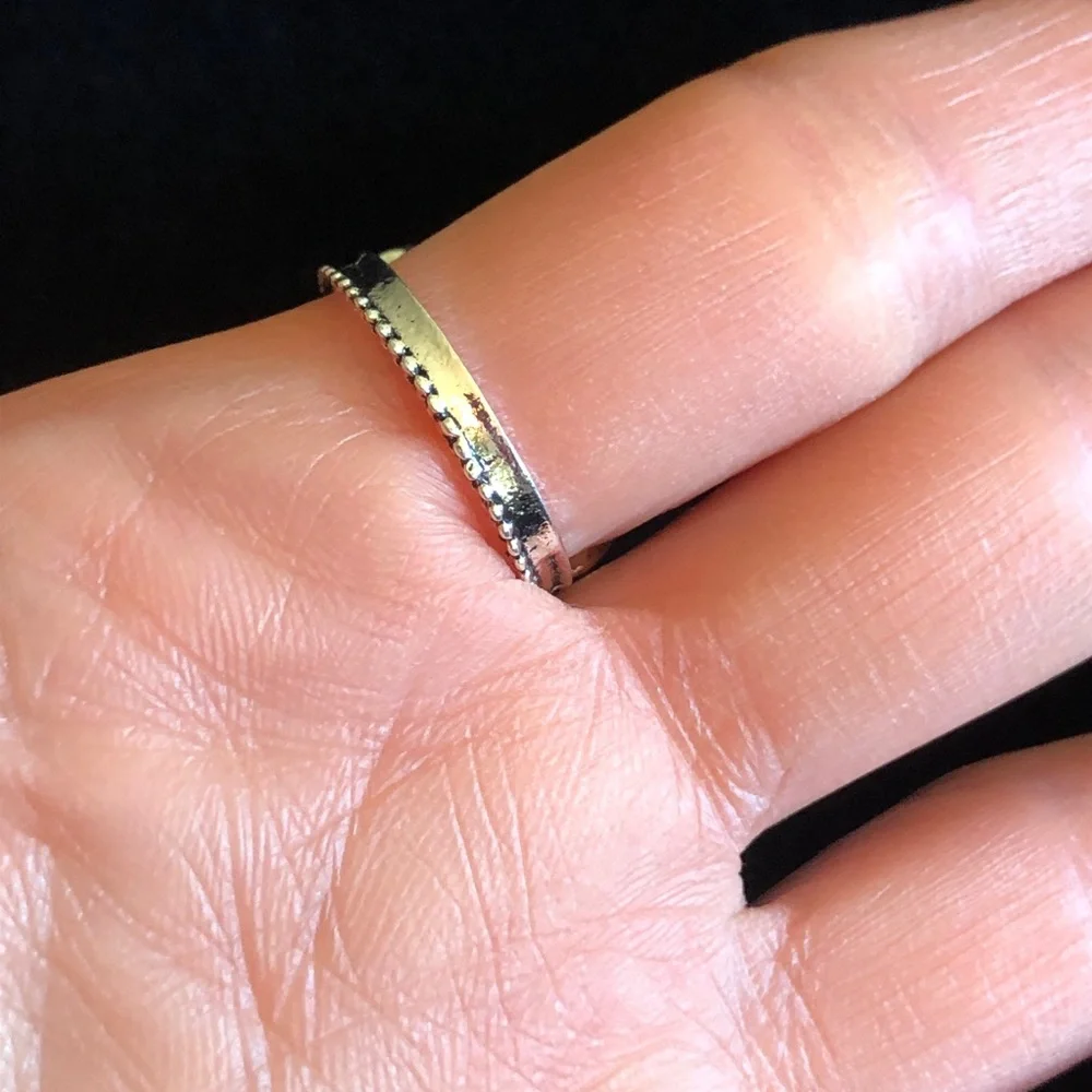 Silver Tone Crown Shaped Blue Stone Ring